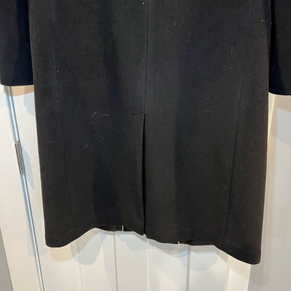 Vintage Ralph Lauren 40S Pea Coat Trench Black Fabric Acetate Blend - Picture 7 of 16